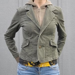 Bubblegum hooded jacket, army green.